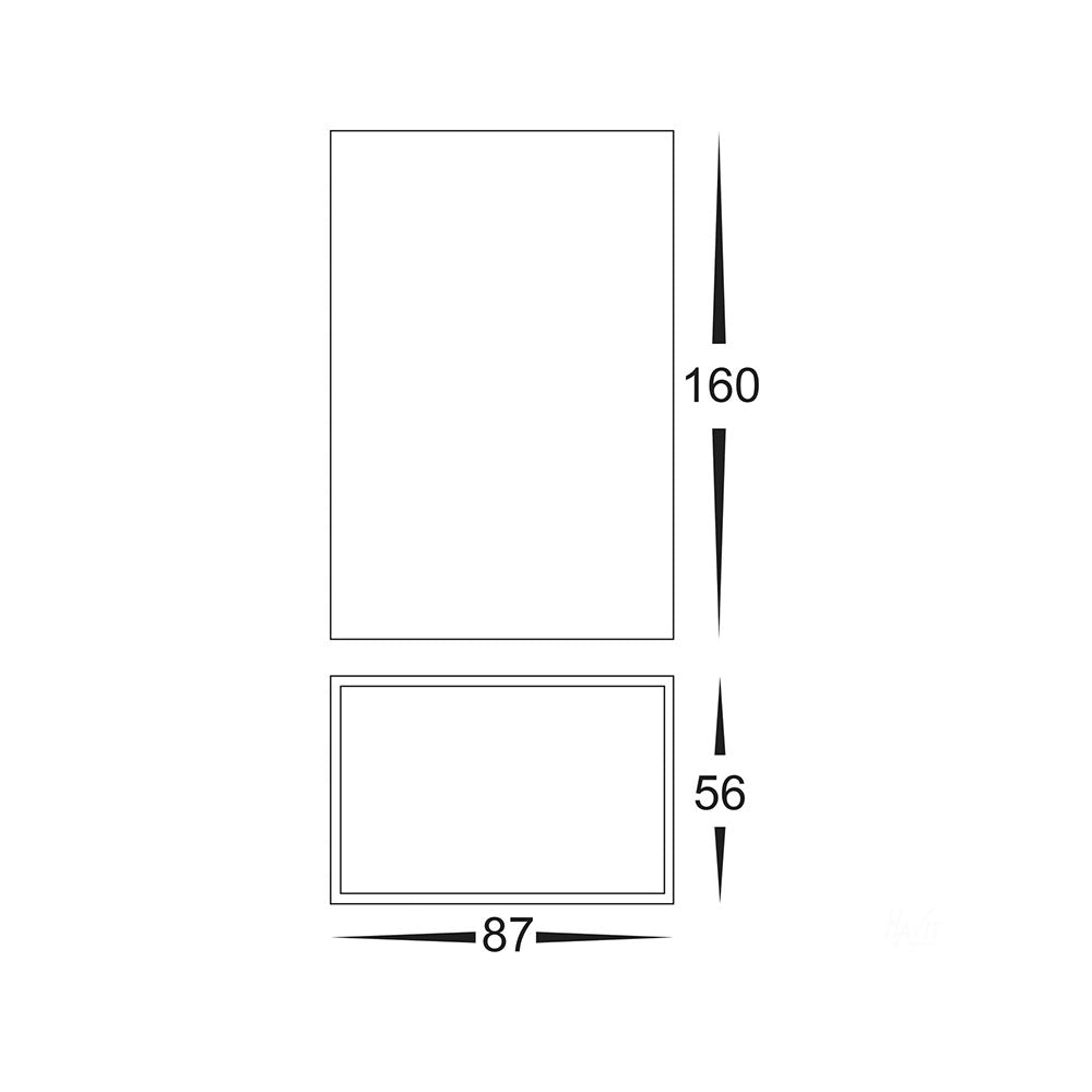 Platz 6W 240V Up & Down LED Wall Light Matt Black / Tri-Colour - HV3634T-BLK