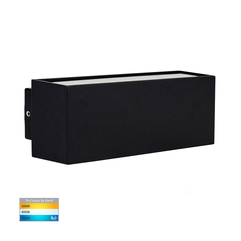 Blokk 2 x 4.5W CCT 240V LED Up & Down Wall Light Black - HV3639T-BLK