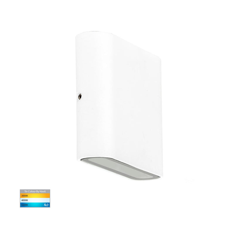 Lisse 2 x 3W CCT 240V  LED Up & Down Wall Light White - HV3642T-WHT-240V