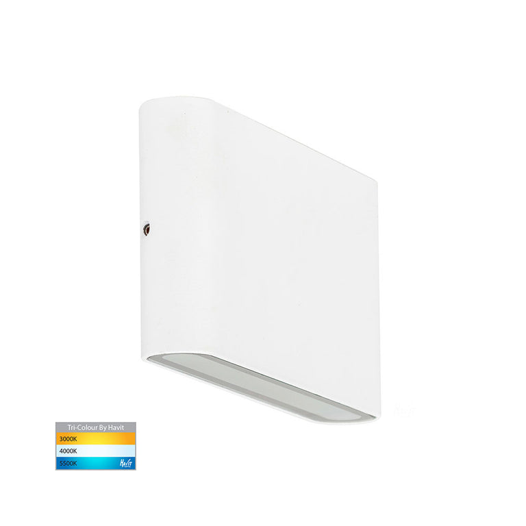 Lisse 2 x 5W CCT 12V DC LED Up & Down Wall Light White - HV3644T-WHT-12V