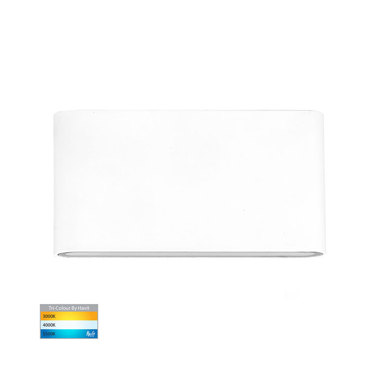Lisse 2 x 5W CCT 12V DC LED Up & Down Wall Light White - HV3644T-WHT-12V
