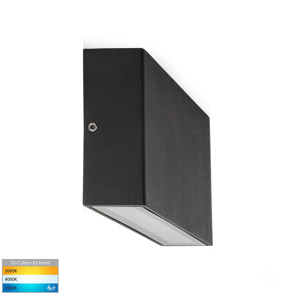 Essil 4W CCT 12V DC LED Fixed Down Wall Light Black - HV3645T-BLK-12V