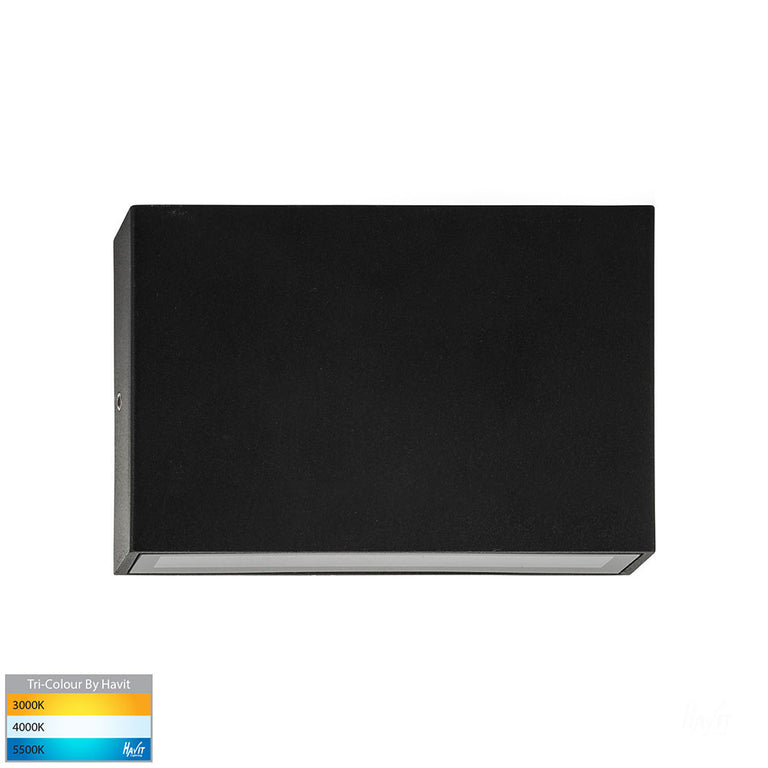 Essil 4W CCT 12V DC LED Fixed Down Wall Light Black - HV3645T-BLK-12V
