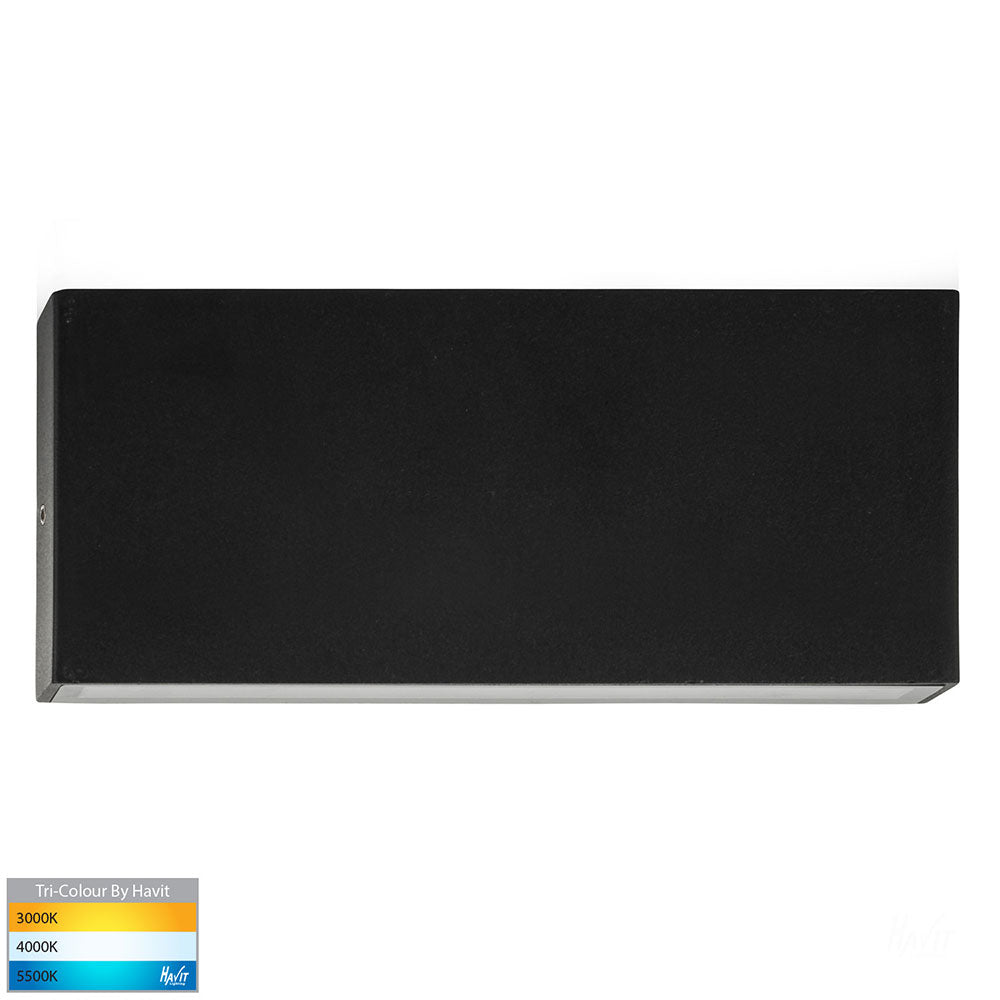 Essil 6W CCT 240V LED Fixed Down Wall Light Black - HV3647T-BLK-240V