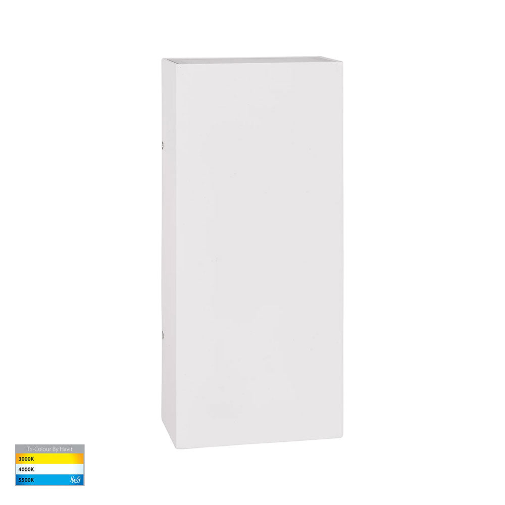 Essil 2 x 3W CCT 240V LED Up & Down Wall Light White - HV3650T-WHT-240V