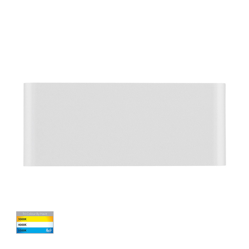 Lisse 2 x 12W CCT 240V Up & Down LED Wall Light White - HV3653T-WHT-240V