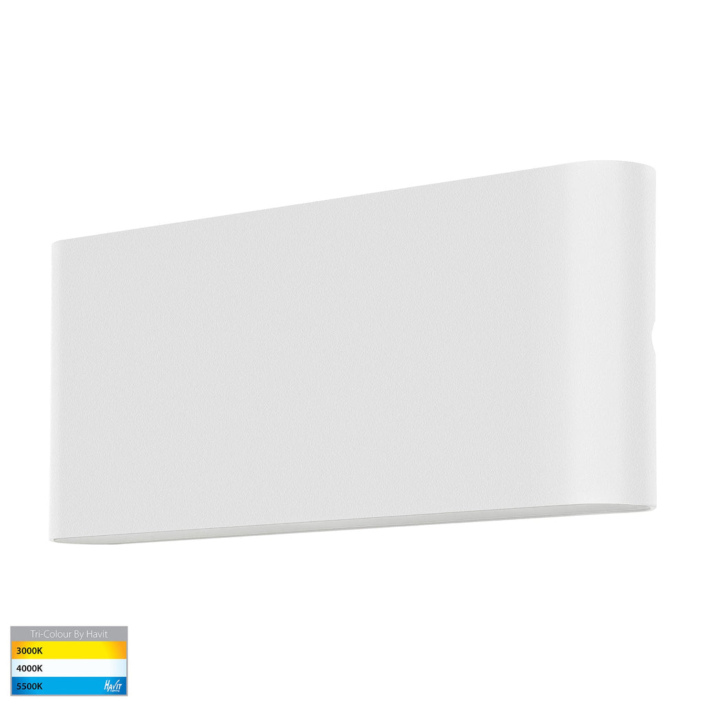 Lisse 2 x 12W CCT 240V Up & Down LED Wall Light White - HV3653T-WHT-240V