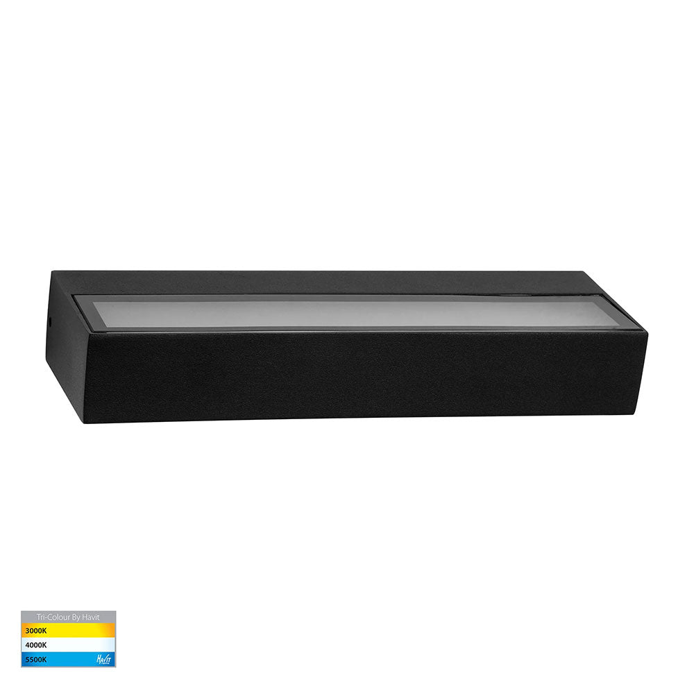 Siena 9W CCT 240V Uplighter LED Wall Light Black - HV3656T-BLK