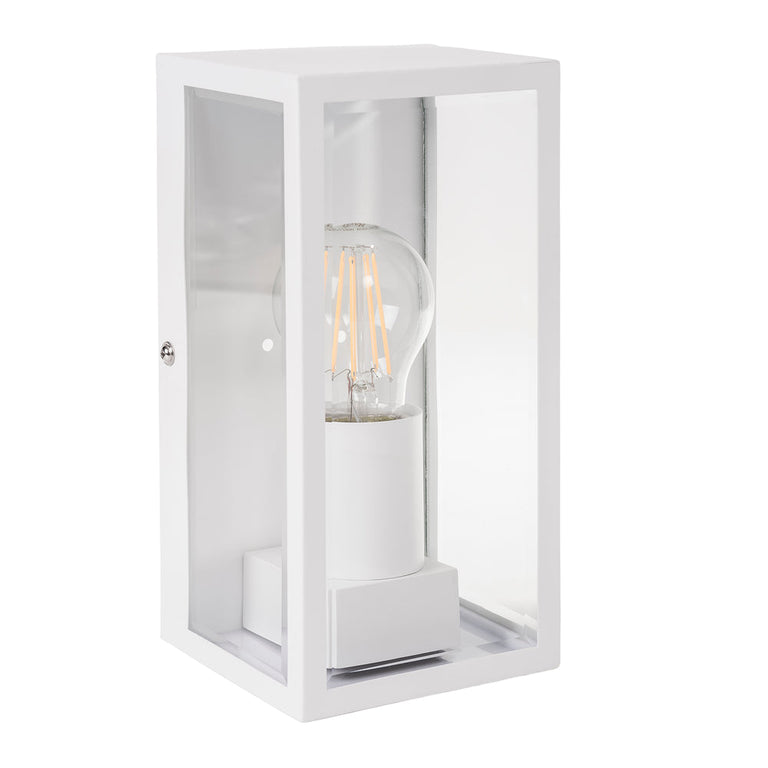Bayside 8W 240V E27 LED Wall Light White - HV3659W-WHT