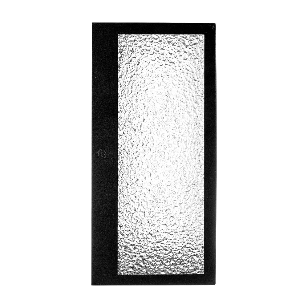 Bayside 8W 240V E27 LED Cracked Glass Wall Light Black - HV3659W-BLKCR