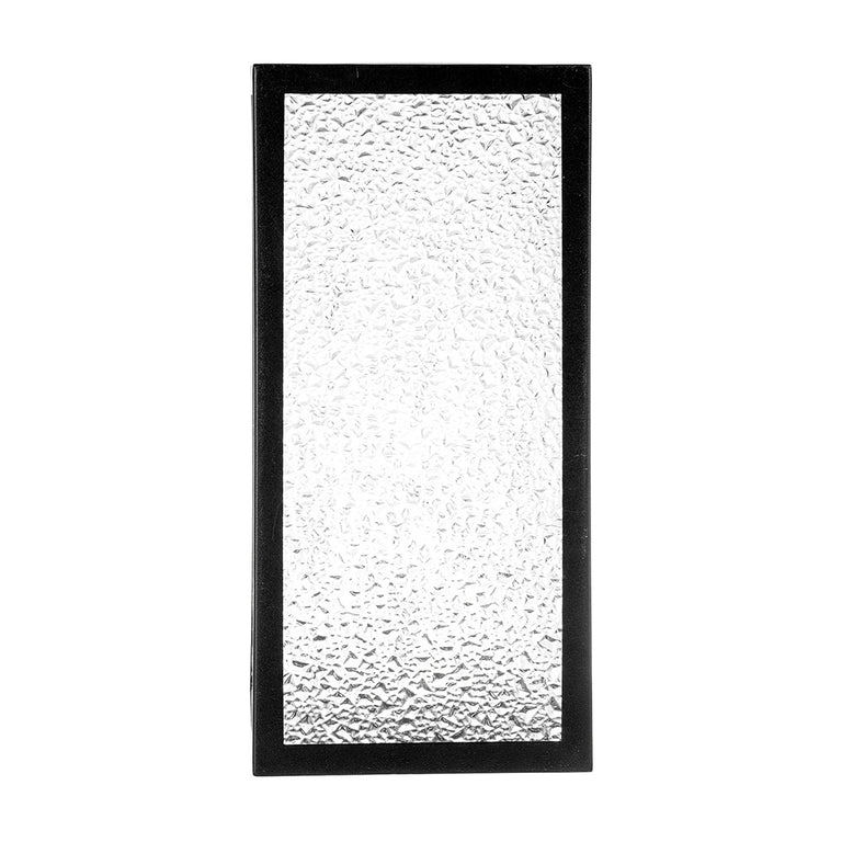 Bayside 8W 240V E27 LED Cracked Glass Wall Light Black - HV3659W-BLKCR