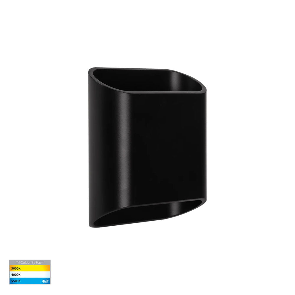 Contec Aluminium Up and Down LED Wall Light Black - HV3662T-BLK-240V