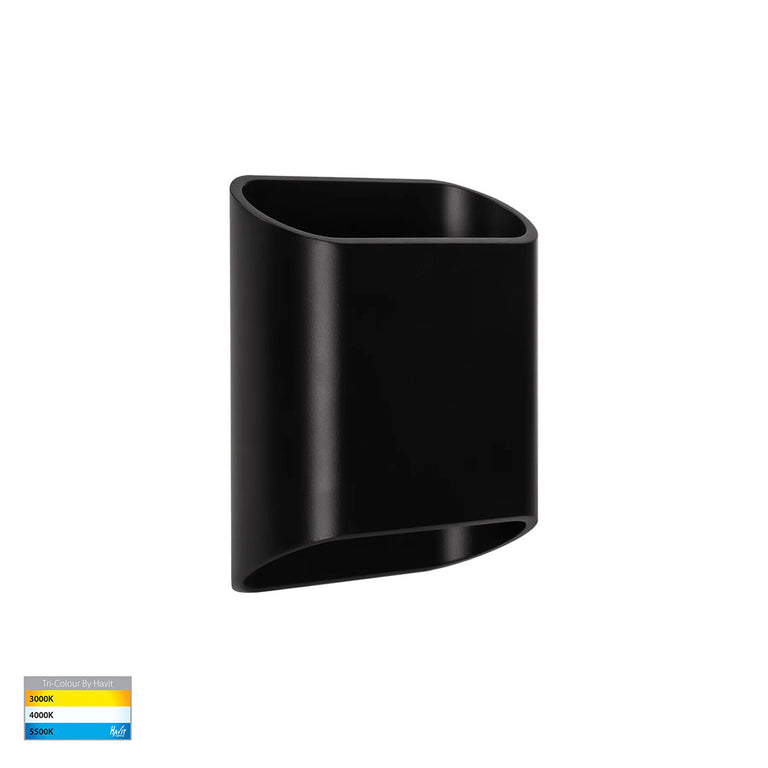 Contec Aluminium Up and Down LED Wall Light Black - HV3662T-BLK-240V