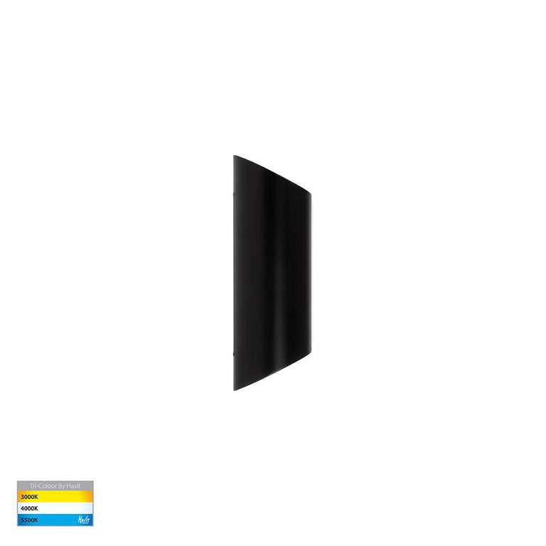 Contec Aluminium Up and Down LED Wall Light Black - HV3662T-BLK-240V