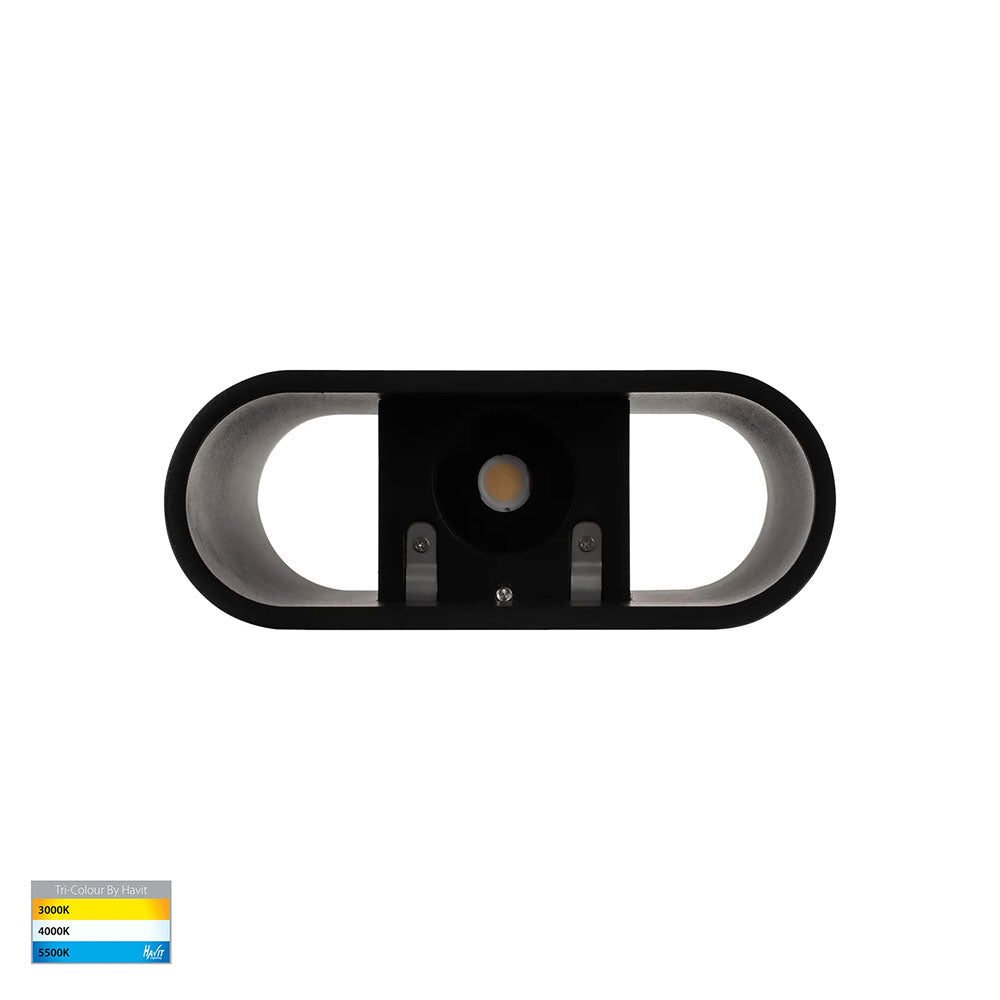 Contec Aluminium Up and Down LED Wall Light Black - HV3662T-BLK-240V