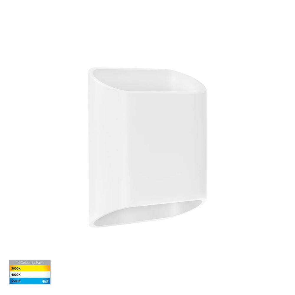 Contec Aluminium Up and Down LED Wall Light White - HV3662T-WHT-240V