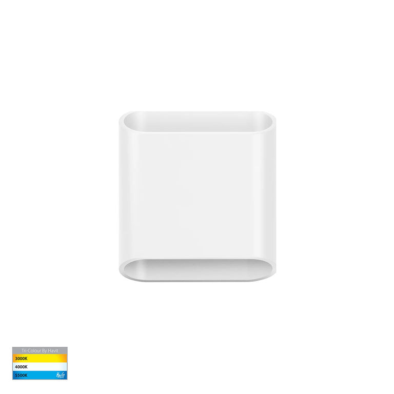 Contec Aluminium Up and Down LED Wall Light White - HV3662T-WHT-240V