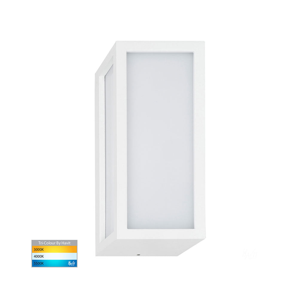 Jasper 12W CCT 240V LED Wall Light White - HV3669T-WHT