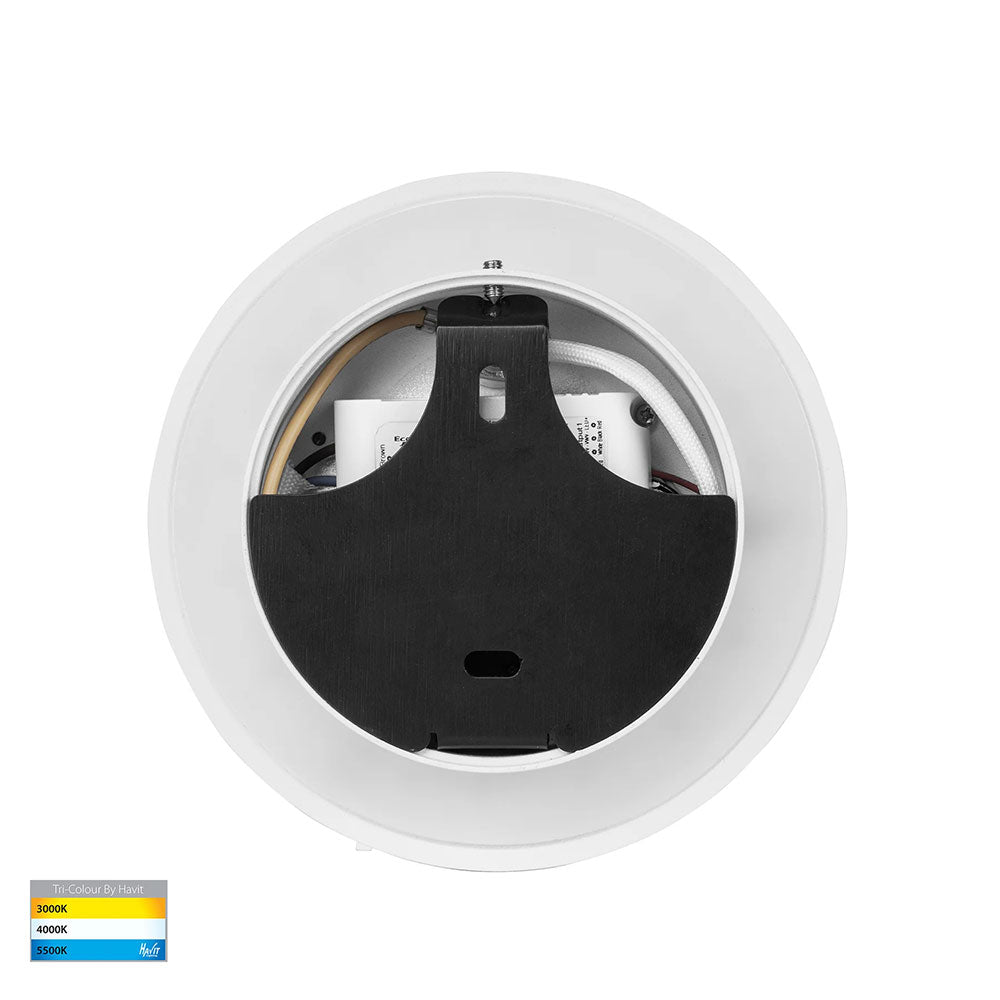 Lesen 2 x 3W CCT LED Single Adjustable Wall Light with Back Light White - HV3688T-WHT