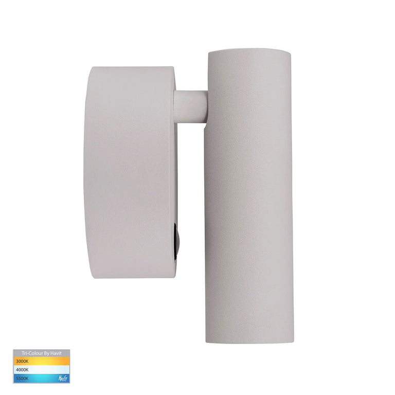 Lesen 5W CCT 240V LED Single Adjustable Wall Light White - HV3689T-WHT