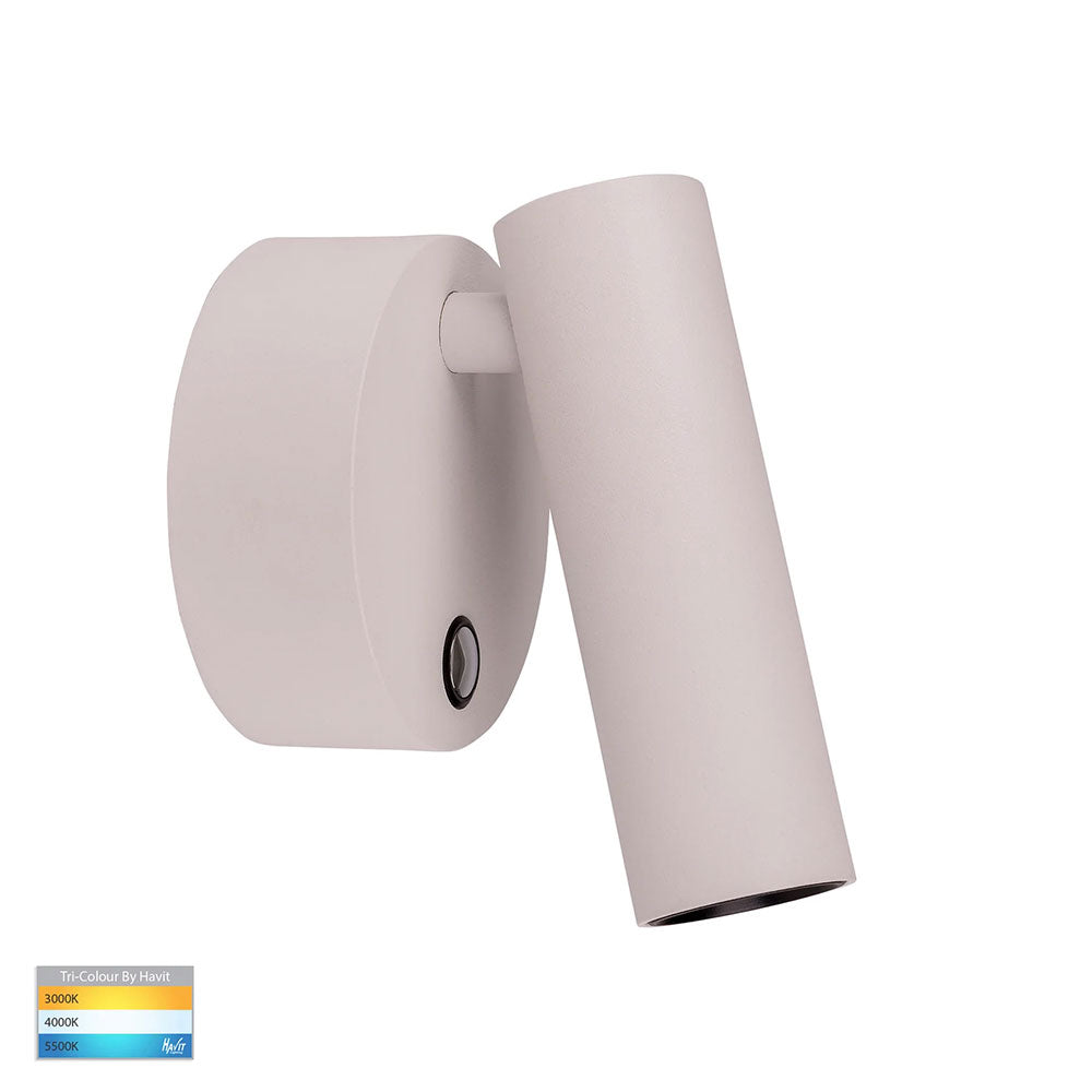 Lesen 5W CCT 240V LED Single Adjustable Wall Light White - HV3689T-WHT