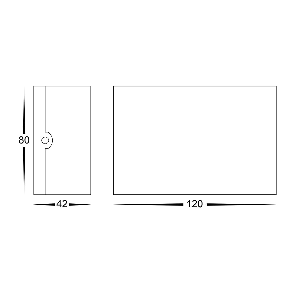 Maro 1 x 4W CCT 12V DC LED Up & Down Wall Pillar Light Black - HV3695T-BLK-12V
