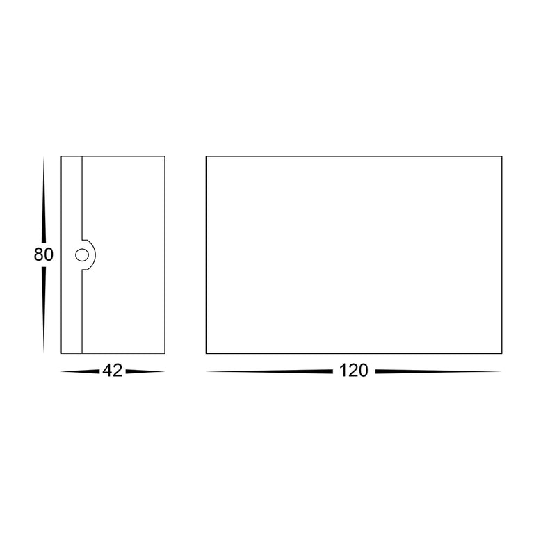 Maro 1 x 4W CCT 12V DC LED Up & Down Wall Pillar Light Black - HV3695T-BLK-12V