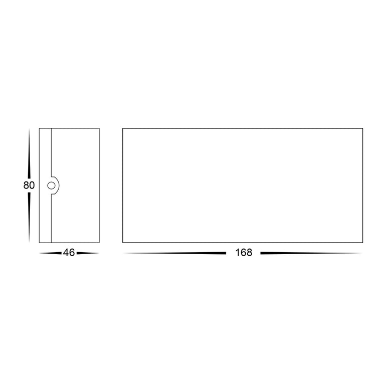 Maro 6 x 1W CCT 240V LED Up & Down Wall Pillar Light Black - HV3696T-BLK-240V