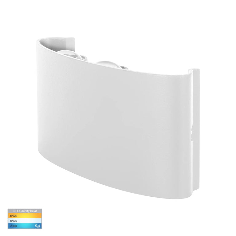 Maro 6 x 1W CCT 12V DC LED Up & Down Wall Pillar Light White - HV3696T-WHT-12V
