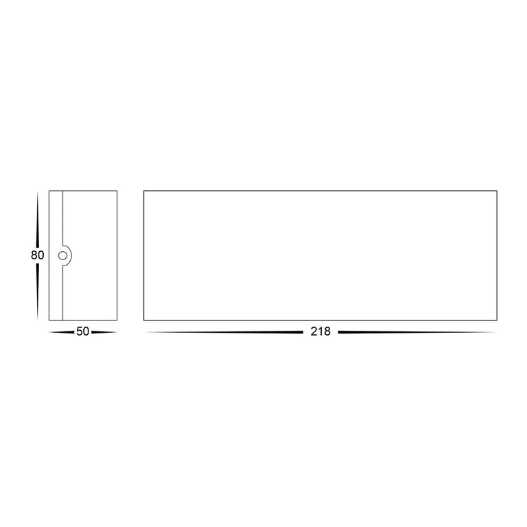 Maro 8 x 1W CCT 240V LED Up & Down Wall Pillar Light Black - HV3697T-BLK-240V