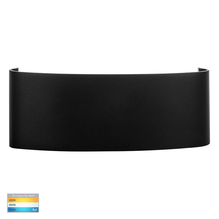 Maro 8 x 1W CCT 240V LED Up & Down Wall Pillar Light Black - HV3697T-BLK-240V