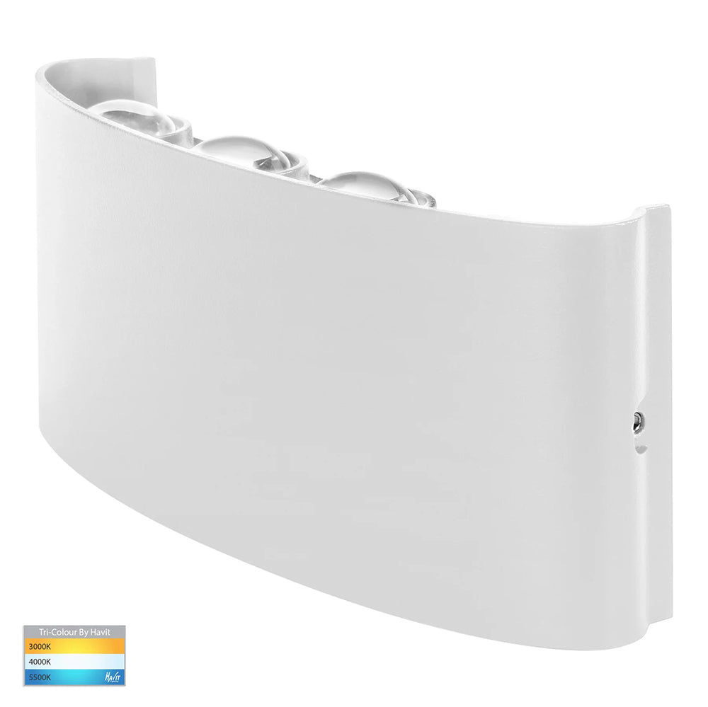 Maro 8  x 1W CCT 12V DC LED Up & Down Wall Pillar Light White - HV3697T-WHT-12V