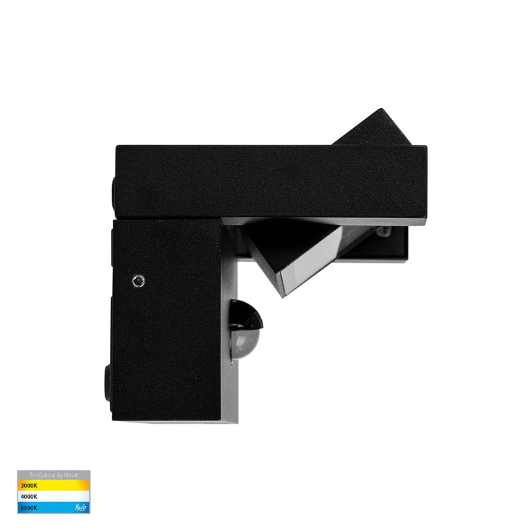 Locu 12W CCT 240V LED Floodlight With Sensor Black - HV3731T-BLK-PIR