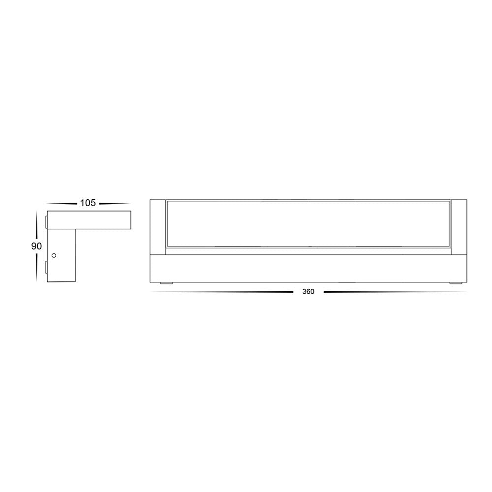 Locu 36W CCT 240V LED Floodlight Black - HV3733T-BLK
