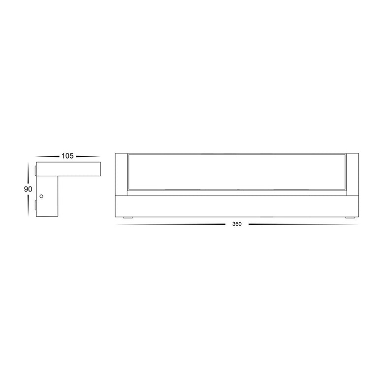 Locu 36W CCT 240V LED Floodlight Black - HV3733T-BLK
