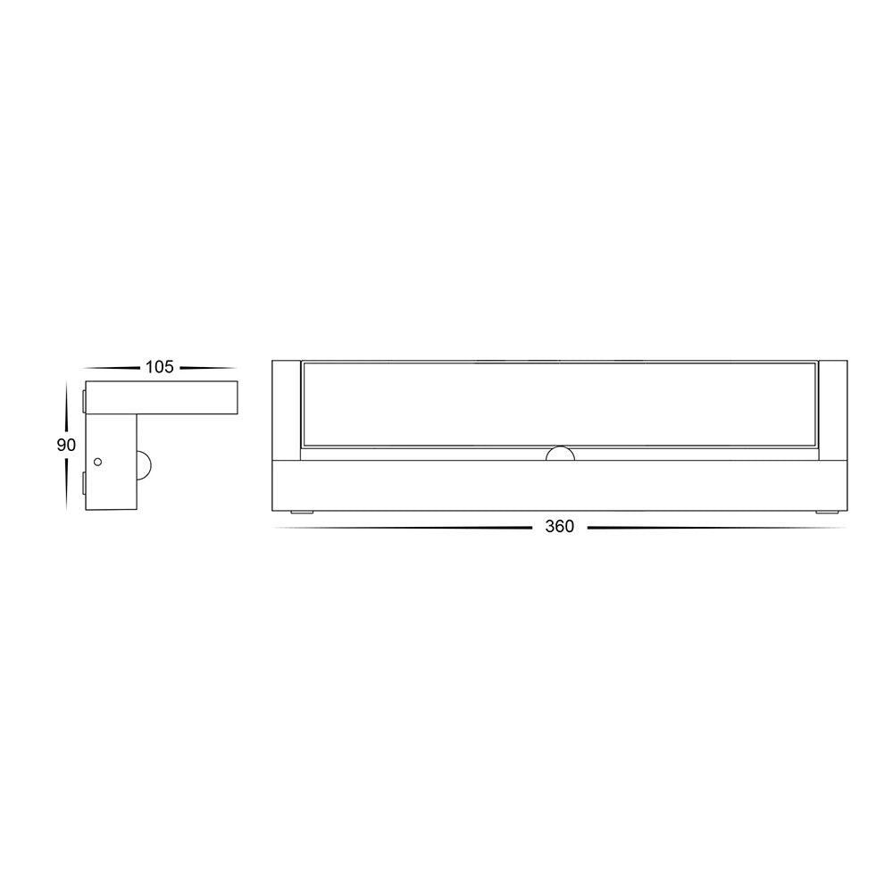 Locu 36W CCT 240V LED Floodlight With Sensor Black - HV3733T-BLK-PIR