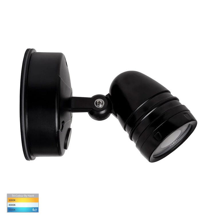 Focus 15W CCT 240V LED Single Adjustable Spot Light Matt Black - HV3791T-BLK