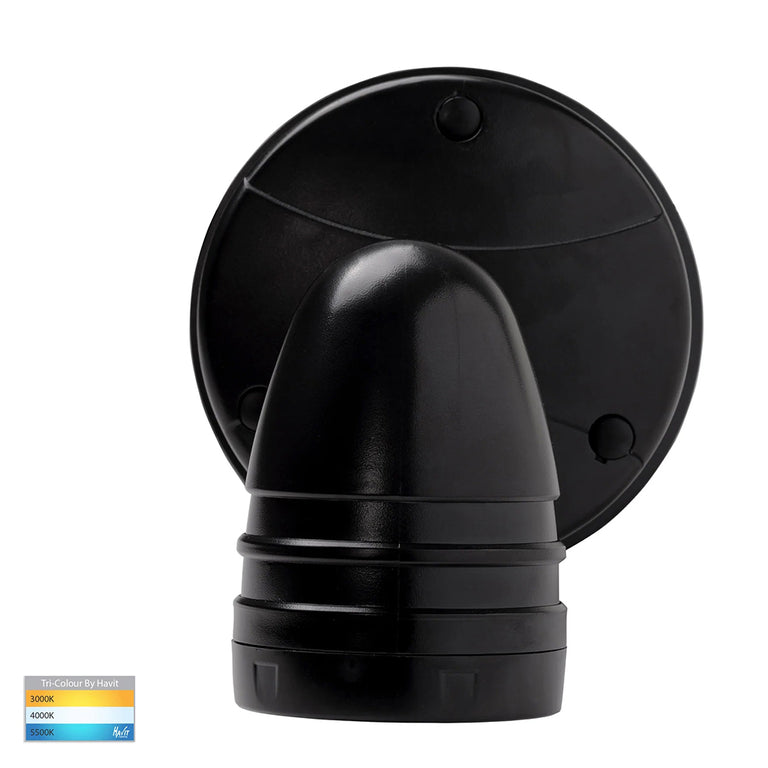 Focus 15W CCT 240V LED Single Adjustable Spot Light With Sensor Matt Black - HV3792T-BLK