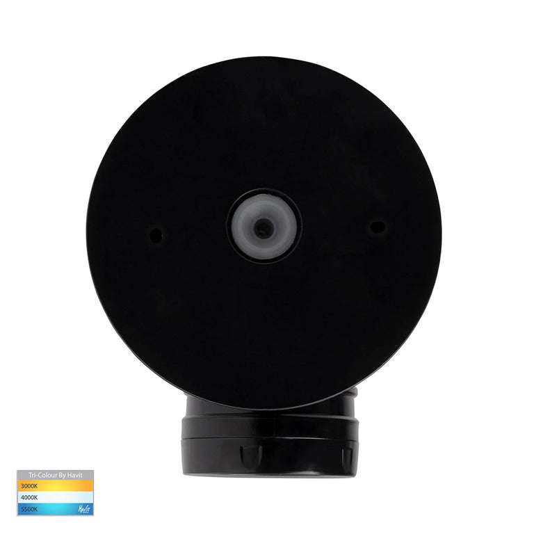 Focus 15W CCT 240V LED Single Adjustable Spot Light With Sensor Matt Black - HV3792T-BLK