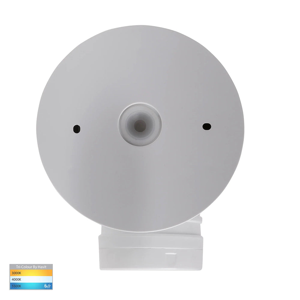 Focus 15W CCT 240V LED Single Adjustable Spot Light With Sensor Matt White - HV3792T-WHT