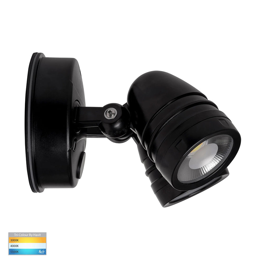 Focus 2 x 15W CCT 240V LED Double Adjustable Spot Light Matt Black - HV3793T-BLK
