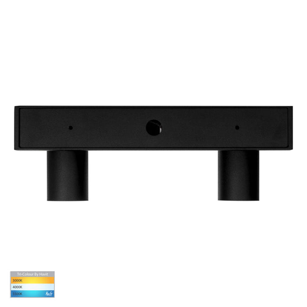 Revo 2 x 8W CCT 240V 2 Light LED Adjustable Spotlight Black - HV4002T-2-BLK