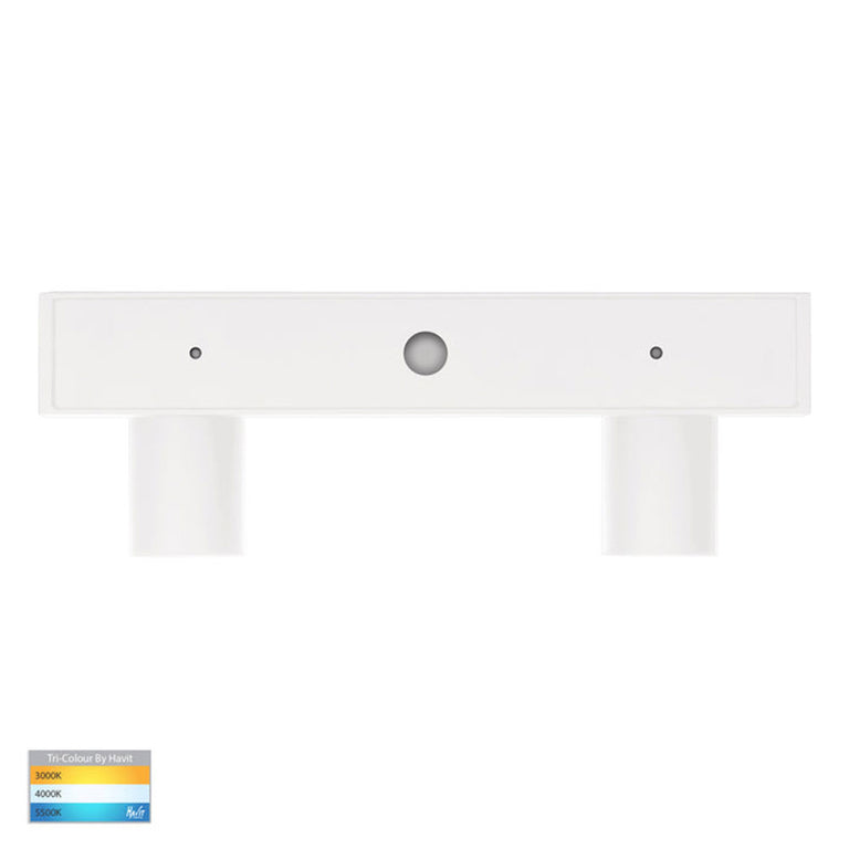 Revo 2 x 8W CCT 240V 2 Light LED Adjustable Spotlight White - HV4002T-2-WHT