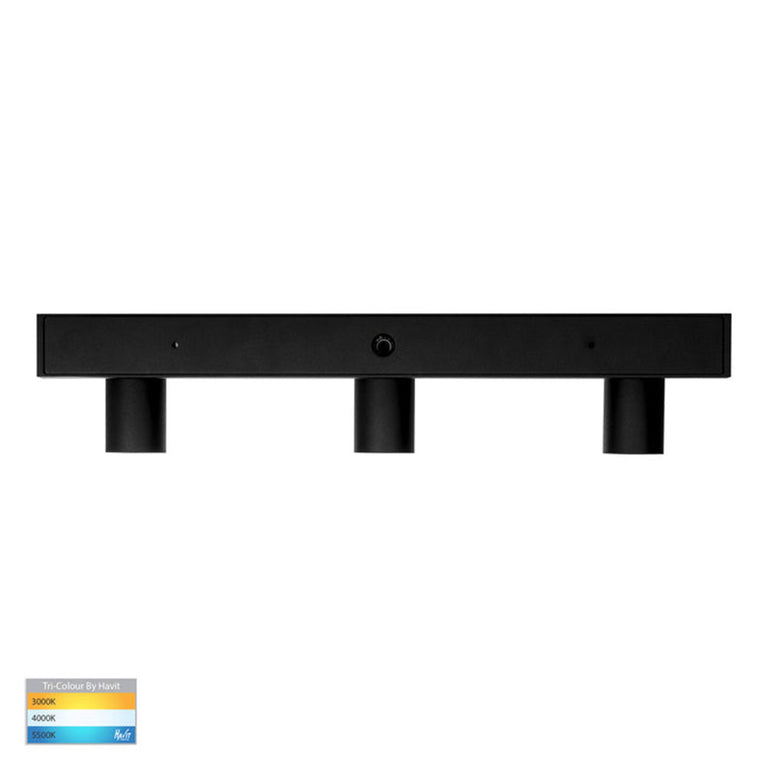 Revo 3 x 8W CCT 240V 3 Light LED Adjustable Spotlight Black - HV4002T-3-BLK