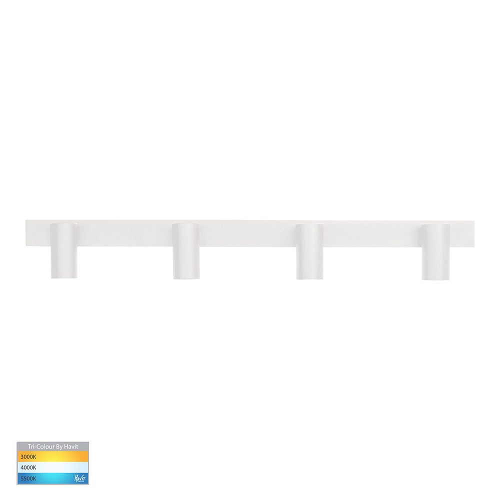 Revo 4 x 8W CCT 240V 4 Light LED Adjustable Spotlight White - HV4002T-4-WHT
