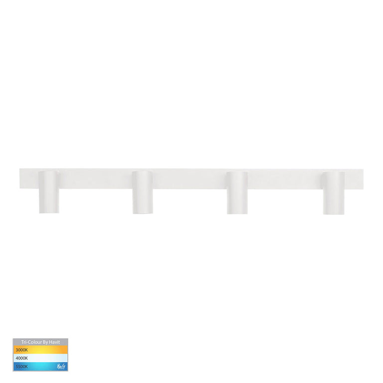 Revo 4 x 8W CCT 240V 4 Light LED Adjustable Spotlight White - HV4002T-4-WHT