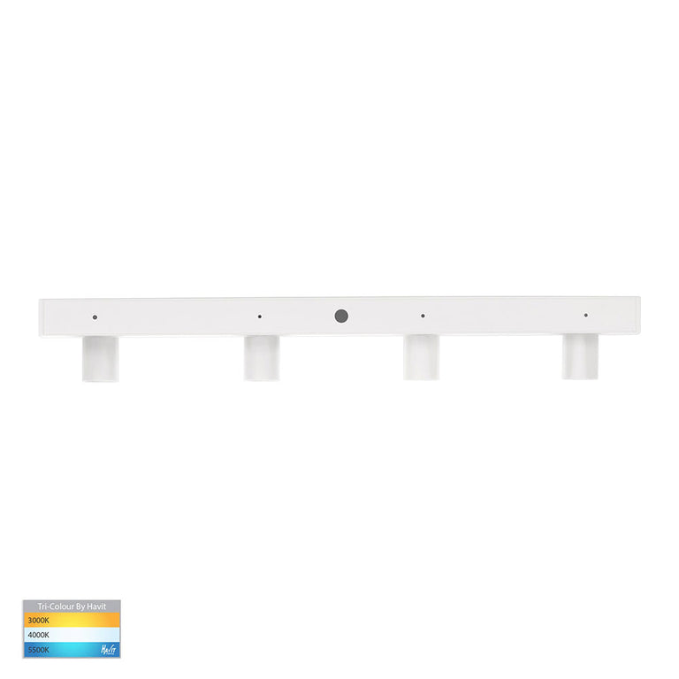 Revo 4 x 8W CCT 240V 4 Light LED Adjustable Spotlight White - HV4002T-4-WHT