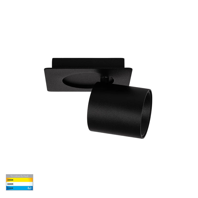 Sbarra Aluminium Single Adjustable Spot Light Black - HV4003T-1-BLK
