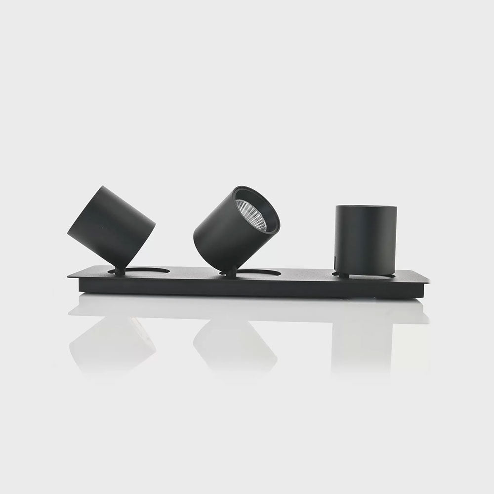 Sbarra Aluminium 3 Light Adjustable Bar Light Black - HV4003T-3-BLK