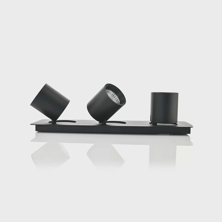 Sbarra Aluminium 3 Light Adjustable Bar Light Black - HV4003T-3-BLK